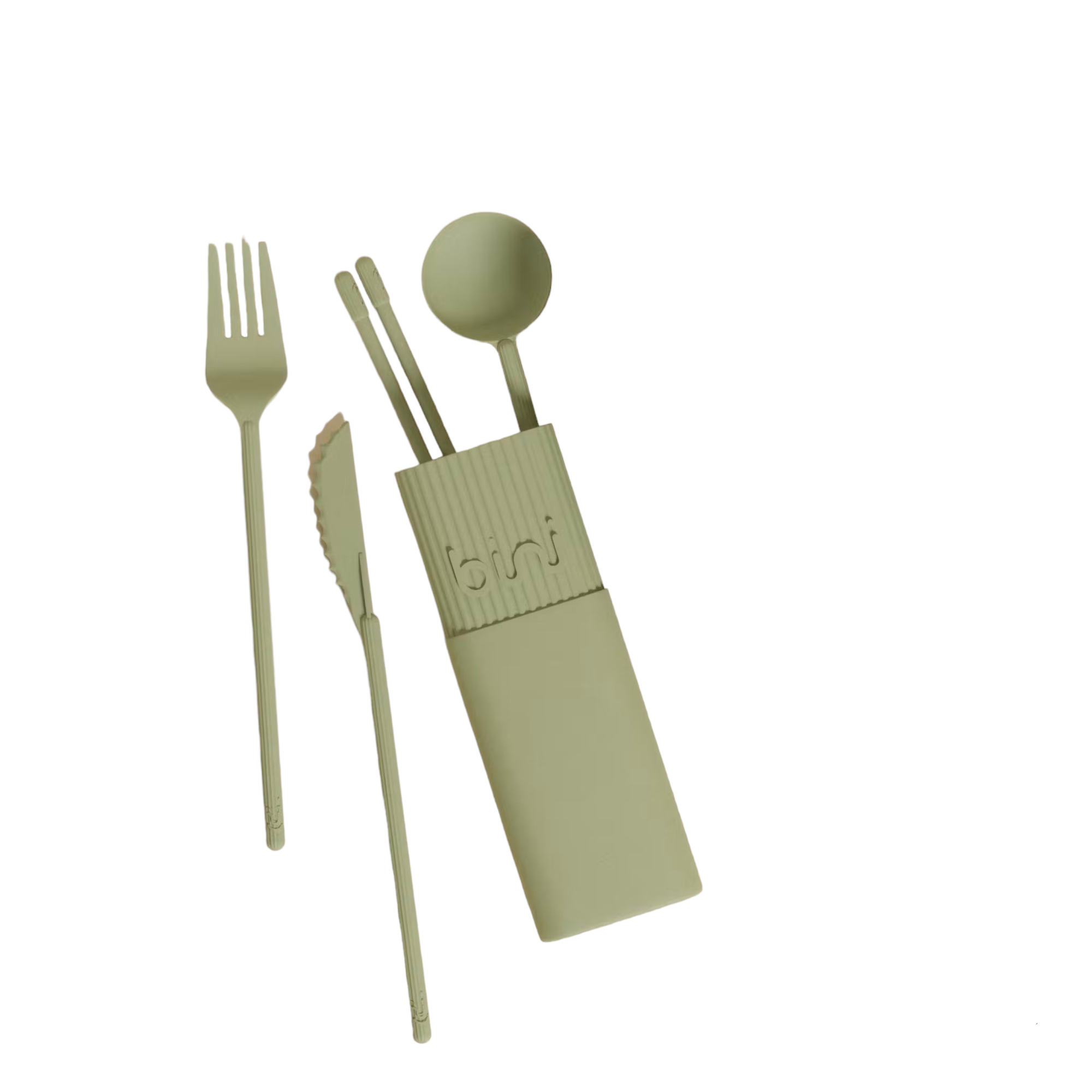 Kit de couverts vert olive - Bini