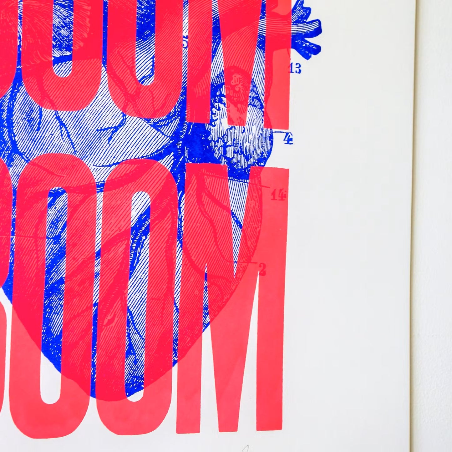 Affiche - Sérigraphie signée | Boom Boom rose fluo