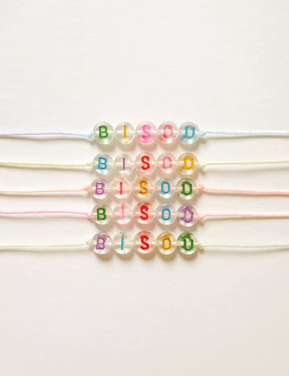 Bracelet perles | Bisous fluo