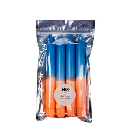 Bougies Dip Dye | Turquoise et range fluo