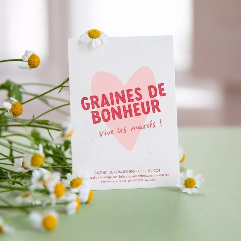 Sachet de graines à offrir | Vive les mariés !