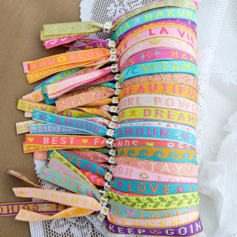 Bracelet ruban | Couleurs pastel