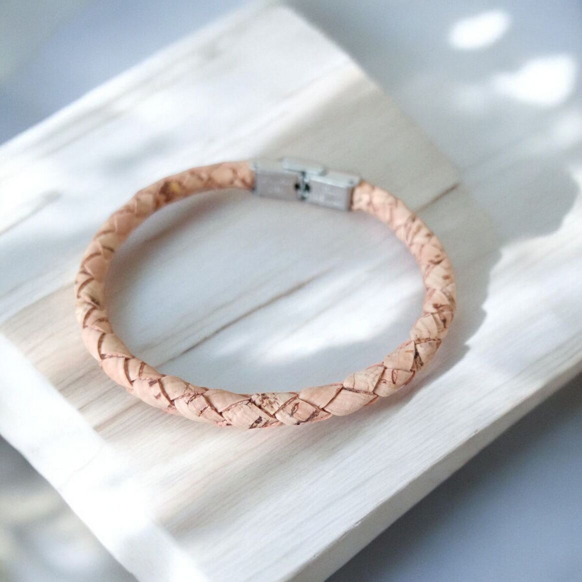 Bracelet en liège Terra | Beige naturel