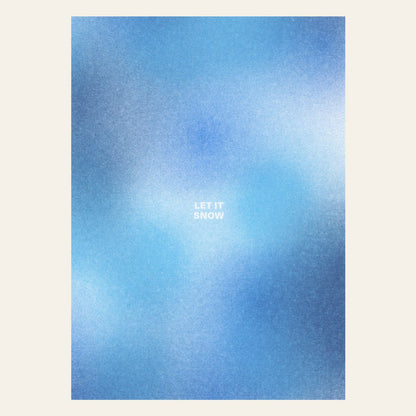 Carte de voeux | Let it snow risographie