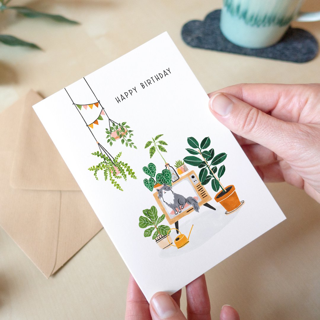 Carte postale | Happy birthday plants