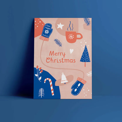 Carte de voeux | Merry Christmas moufles