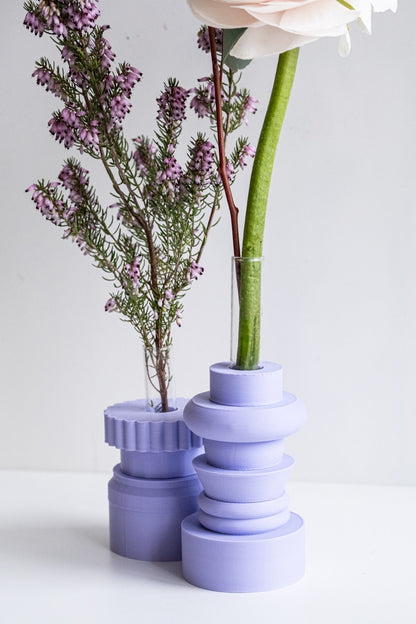 Duo de vases Totem | Lavande