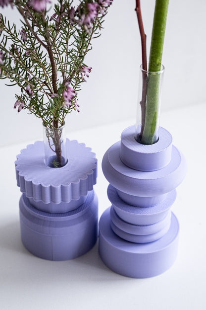 Duo de vases Totem | Lavande