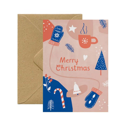 Carte de voeux | Merry Christmas moufles