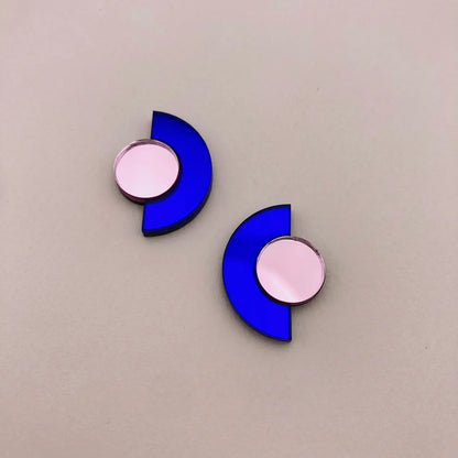 Boucles d'oreilles puces miroir | Roseline 4