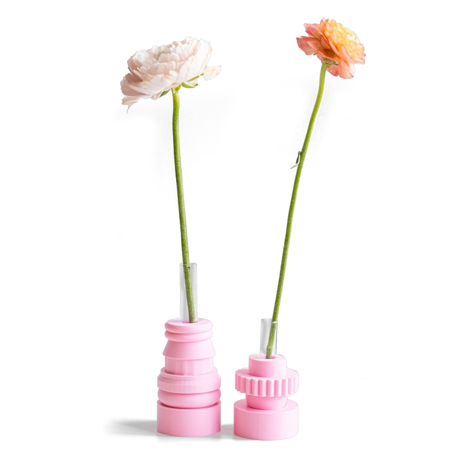 Duo de vases Totem | Rose