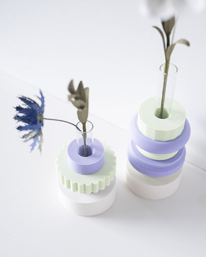 Duo de vases Totem | Lavande & menthe