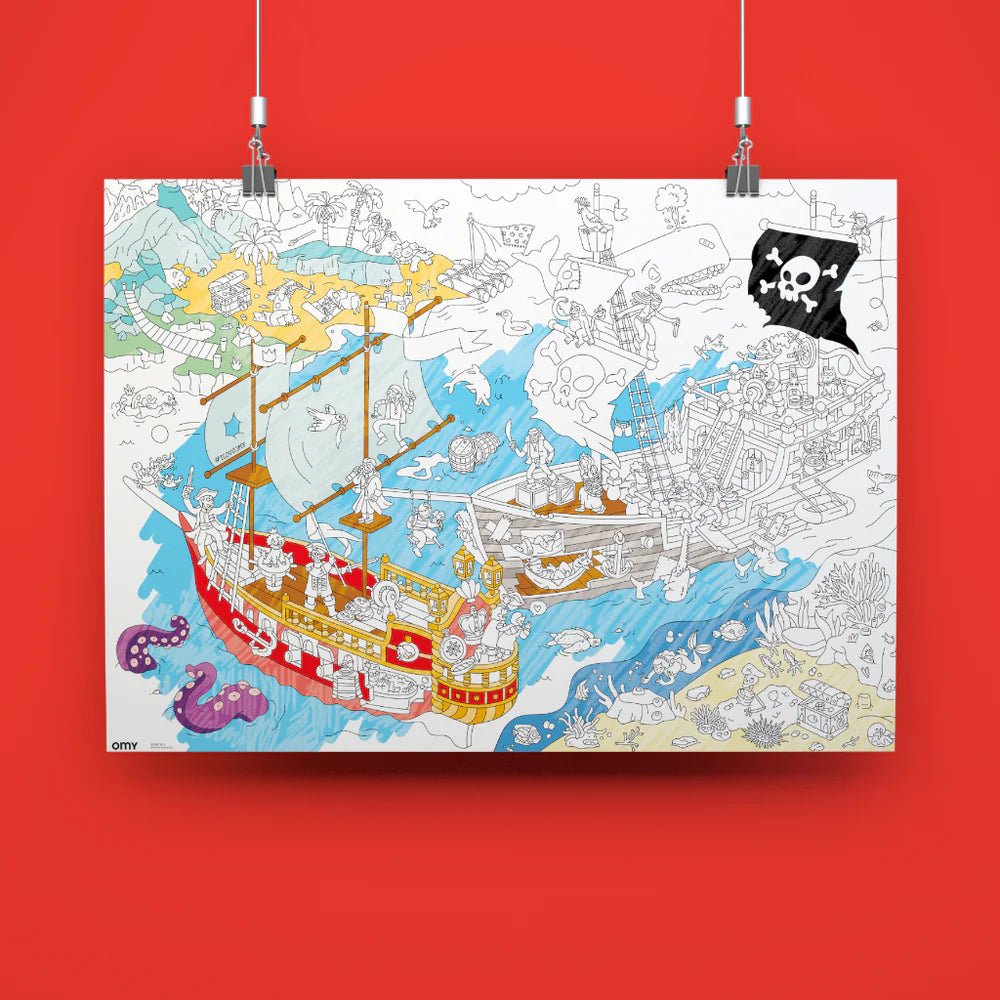 Poster géant à colorier | Pirates