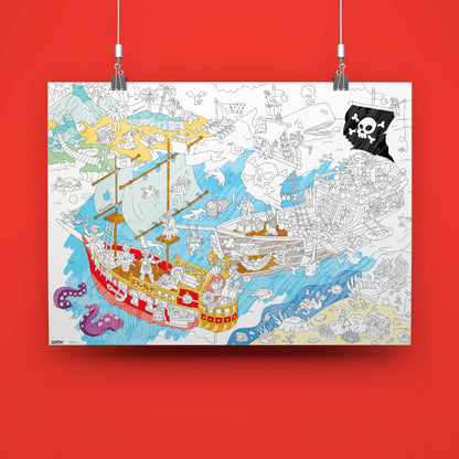 Poster géant à colorier | Pirates