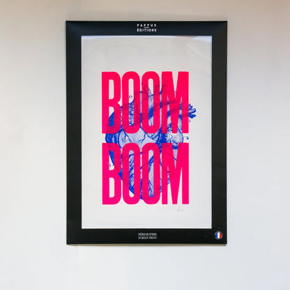 Affiche - Sérigraphie signée | Boom Boom rose fluo