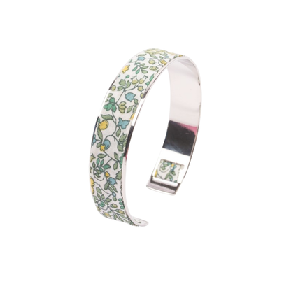 Bracelet laiton argenté | Liberty Katie & Millie citron vert