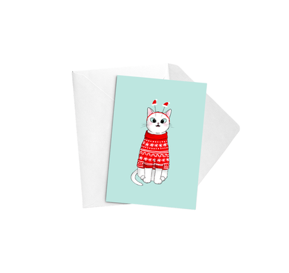 Carte de voeux | Christmas cat