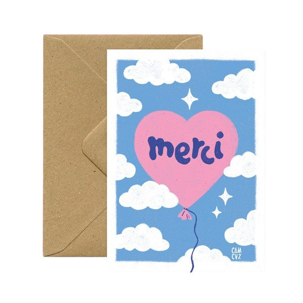 Carte postale | Ballon merci