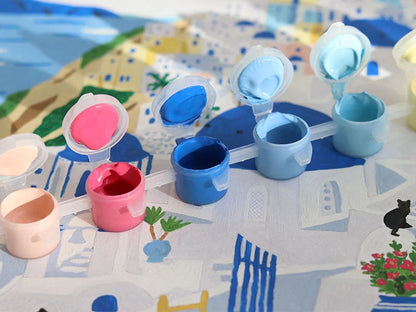 Coffret peinture au numéro | Santorini