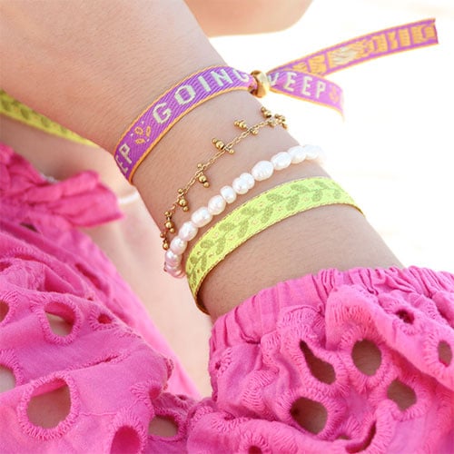 Bracelet ruban | Couleurs pastel