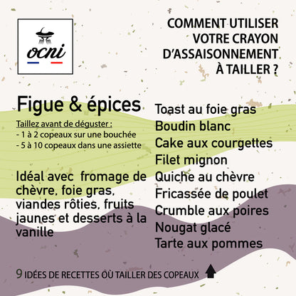 Crayon d'assaisonnement à tailler | Figue & cannelle bio