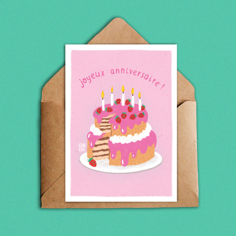 Carte postale | Layer cake d’anniversaire