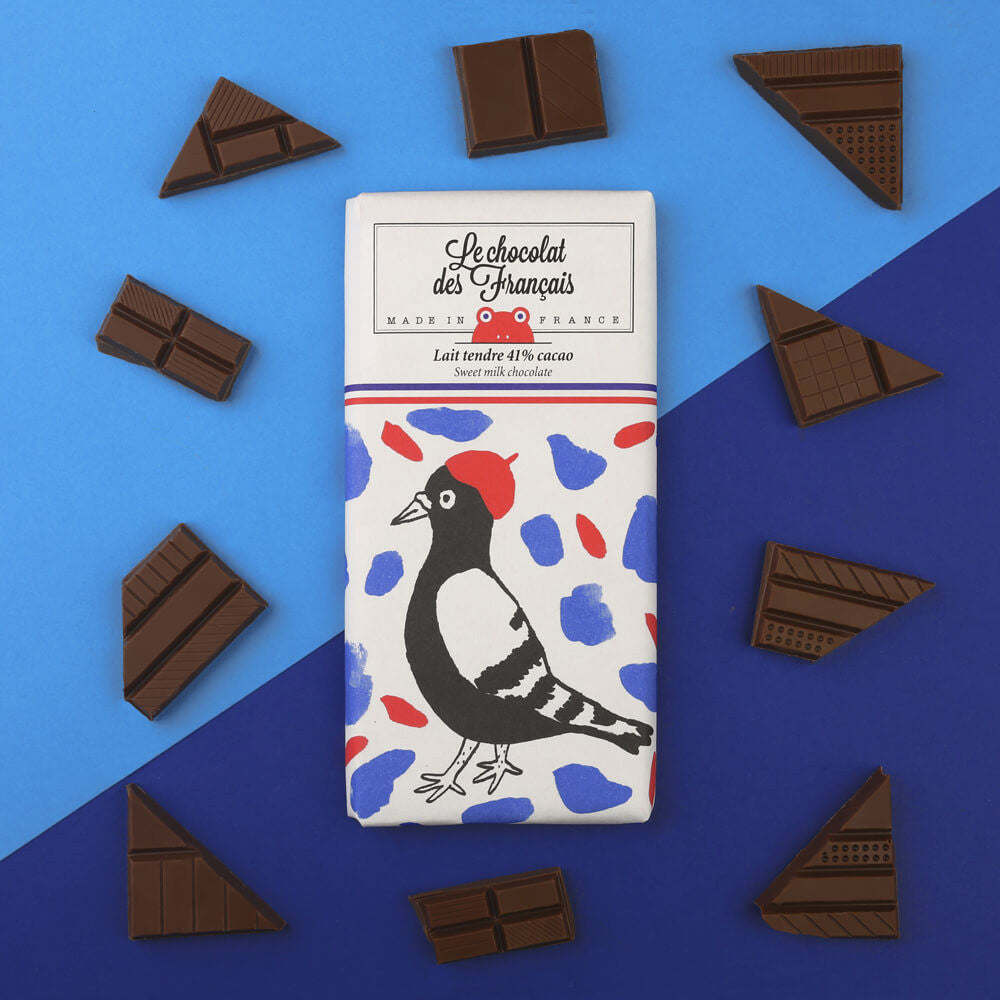 Tablette de chocolat | Lait tendre 41% | L'oiseau