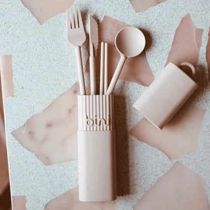 Reusable cutlery kit | Nude